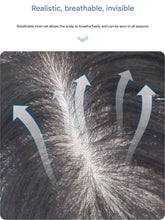 Load image into Gallery viewer, Silk Base Human Hair Topper for Women - Daily Wear Undetectable Hairpiece, Double Wefted Design for Thinning Hair & Gray Coverage, Breathable High Crown Volume & Natural Look-غطاء رأس من شعر الإنسان بقاعدة حريرية للنساء