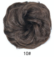 Load image into Gallery viewer, Eestelle messyBun Scrunchie with Elastic Rubber Band Ponytail Hair Extensions Updo Chignon Donut Ponytail Hairpiece Synthetic Tousled Hair for Women (nature balck2)