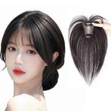 Load image into Gallery viewer, Breathable Swiss Lace Base Hair Topper for Women, Human Hair Pieces for Thinning, Adding Volume & Cover Gray Hair (Fringe Bangs)