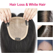 Load image into Gallery viewer, Full Human Hair Silk Base Topper -Lightweight & Breathable , Natural-Looking, Realistic Comfort for Everyday Wear