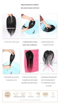 Load image into Gallery viewer, Silk Base Human Hair Topper for Women - Daily Wear Undetectable Hairpiece, Double Wefted Design for Thinning Hair & Gray Coverage, Breathable High Crown Volume & Natural Look-غطاء رأس من شعر الإنسان بقاعدة حريرية للنساء