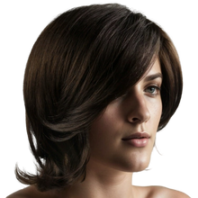 Load image into Gallery viewer, Men's Wig, Heat Resistant Synthetic Fiber Wig with Long Side-Swept Bangs & Flipped Ends-باروكة شعر رجالي، باروكة شعر صناعية مقاومة للحرارة مع غرة جانبية طويلة ونهايات مقلوبة، قطعة شعر طبيعية المظهر للشعر الخفيف/التنكر/الاستخدام اليومي
