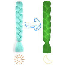 Load image into Gallery viewer, 3 Pieces Night light Synthetic Hair Extension for Braiding ,Jumbo Braids , Extension Afro Braids Crochet Twist-3 قطع من وصلات الشعر الاصطناعية الخفيفة الليلية للتضفير ، الضفائر الضخمة ، تمديد الضفائر الأفرو الكروشيه