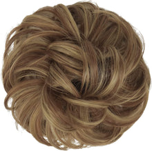 Load image into Gallery viewer, Eestelle messyBun Scrunchie with Elastic Rubber Band Ponytail Hair Extensions Updo Chignon Donut Ponytail Hairpiece Synthetic Tousled Hair for Women (nature balck2)