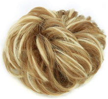 Load image into Gallery viewer, Eestelle messyBun Scrunchie with Elastic Rubber Band Ponytail Hair Extensions Updo Chignon Donut Ponytail Hairpiece Synthetic Tousled Hair for Women (nature balck2)