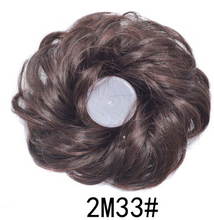 Load image into Gallery viewer, Eestelle messyBun Scrunchie with Elastic Rubber Band Ponytail Hair Extensions Updo Chignon Donut Ponytail Hairpiece Synthetic Tousled Hair for Women (nature balck2)