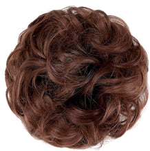 Load image into Gallery viewer, Eestelle messyBun Scrunchie with Elastic Rubber Band Ponytail Hair Extensions Updo Chignon Donut Ponytail Hairpiece Synthetic Tousled Hair for Women (nature balck2)