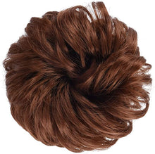 Load image into Gallery viewer, Eestelle messyBun Scrunchie with Elastic Rubber Band Ponytail Hair Extensions Updo Chignon Donut Ponytail Hairpiece Synthetic Tousled Hair for Women (nature balck2)