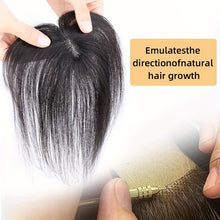 Load image into Gallery viewer, Breathable Swiss Lace Base Hair Topper for Women, Human Hair Pieces for Thinning, Adding Volume & Cover Gray Hair (Fringe Bangs)