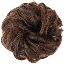 Load image into Gallery viewer, Eestelle messyBun Scrunchie with Elastic Rubber Band Ponytail Hair Extensions Updo Chignon Donut Ponytail Hairpiece Synthetic Tousled Hair for Women (nature balck2)