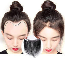 Load image into Gallery viewer, e estelle Eestelle Frontal Hairpiece for Women Natural Black Hair Extension Hairline Loss Straight Tape in Human Hair Toppers Replacement Toupee (2x16cm 15cm)