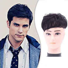 Load image into Gallery viewer, Men's Wigs 100% Real Human Hair Topper Toupee Clip Hairpiece for men Monofilament Hair Topper Natural Hairline Replacement Systems Hairpiece (13cmx14cm)