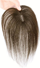 Load image into Gallery viewer, Breathable Swiss Lace Base Hair Topper for Women, Human Hair Pieces for Thinning, Adding Volume & Cover Gray Hair (Fringe Bangs)