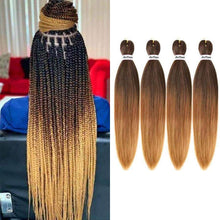 Load image into Gallery viewer, e estelle Braid Stretched Hair Extension Braiding Hair Braid Professional Hair Yaki Synthetic Hair 26 Inch (4pcs/park, black)
