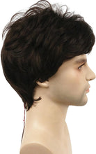 Load image into Gallery viewer, Men's Fluffy Wigs Mens Short Curly Fluffy Wig Natural Men Wig Synthetic Full Wigs(azboydarkbrown)