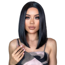 Load image into Gallery viewer, Small Lace Front Wig For Women Bobo Short Wig For Daily , Party,Black شعر مستعار دانتيل أمامي صغير، شعر مستعار بوبو أسود