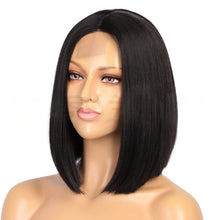 Load image into Gallery viewer, Small Lace Front Wig For Women Bobo Short Wig For Daily , Party,Black شعر مستعار دانتيل أمامي صغير، شعر مستعار بوبو أسود