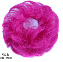 Load image into Gallery viewer, Eestelle messyBun Scrunchie with Elastic Rubber Band Ponytail Hair Extensions Updo Chignon Donut Ponytail Hairpiece Synthetic Tousled Hair for Women (nature balck2)