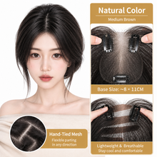 Load image into Gallery viewer, Full Lace Clip-in Topper for Women, Undetectable Swiss Lace Hairpiece with Raw-Cut Invisible Edge, 3D Voluminous Root Lift & Natural Baby Hairline, Glueless & Ready to Wear