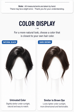Load image into Gallery viewer, Full Lace Clip-in Topper for Women, Undetectable Swiss Lace Hairpiece with Raw-Cut Invisible Edge, 3D Voluminous Root Lift & Natural Baby Hairline, Glueless & Ready to Wear