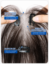 Load image into Gallery viewer, Full Lace Clip-in Topper for Women, Undetectable Swiss Lace Hairpiece with Raw-Cut Invisible Edge, 3D Voluminous Root Lift & Natural Baby Hairline, Glueless & Ready to Wear