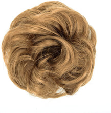 Load image into Gallery viewer, Eestelle messyBun Scrunchie with Elastic Rubber Band Ponytail Hair Extensions Updo Chignon Donut Ponytail Hairpiece Synthetic Tousled Hair for Women (nature balck2)