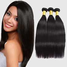 Load image into Gallery viewer, 12A Double Drawn Virgin straight hair extensionتمديد الشعر البكر