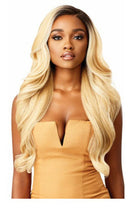 Load image into Gallery viewer, Estelle heat resistant high quality fiber Lace Front Wig body wave BLACK BLONDE Estelle عالية الجودة مقاومة للحرارة الألياف الدانتيل الجبهة الباروكة الجسم موجة الأسود الأشقر