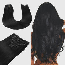 Load image into Gallery viewer, Clip In Human Remy Hair Extensions ,Double Weft, 100g 7 Pcs