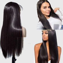 Load image into Gallery viewer, Estelle Black Lace Front Wigs, Natural Long Straight Hair Black Wig For Fashion Women (Black) شعر مستعار أمامي دانتيل أسود من Estelle ، شعر مستعار طبيعي طويل مستقيم أسود لأزياء النساء (أسود)