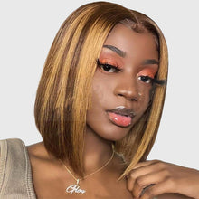 Load image into Gallery viewer, Estelle Wig European and American women's wig Front lace small lace bobo head wig Straight hair chemical fiber headgear wigs