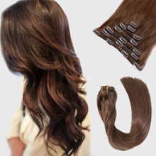 Load image into Gallery viewer, Clip In Remy Human Hair Extension With Multi-color 90g-مقطع في وصلات شعر ريمي بشري متعدد الألوان