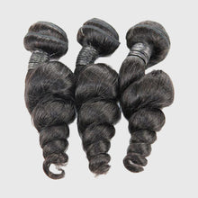 Load image into Gallery viewer, 12A Double Drawn Virgin Loose Deep hair extensionتمديد الشعر البكر