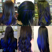 Load image into Gallery viewer, 10PCS Colored Clip in Hair Extensions 20'' Colorful Straight Hair Extensions Clip in for Women and Kids Multi-Colors Party Highlights Streak Synthetic Hairpieces Wonderful Rainbow Colors(J+5)%