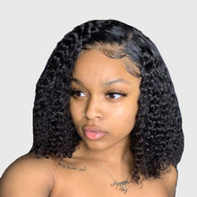 Load image into Gallery viewer, human hair curly bob wigs شعر الإنسان مجعد الباروكات بوب