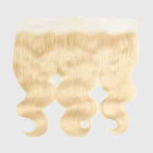 Load image into Gallery viewer, Real human hair 13*4 lace frontal 613# , body wave closure--13x4frintal613bwelsy-شعر بشري حقيقي 13 * 4 أمامي دانتيل 613 # ، إغلاق موجة الجسم