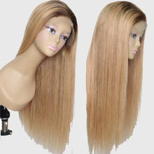 Load image into Gallery viewer, Human Hair Straight Fashion Hair T4/27# Wig شعر بشري مستقيم أزياء شعر T4 / 27 # شعر مستعار
