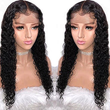 Load image into Gallery viewer, Human Hair deep curly Wigs with 13x4 Lace Front-باروكات شعر بشري مجعد عميق مع دانتيل أمامي 13x4