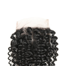 Load image into Gallery viewer, Hand Made Kinky Curly Human Hair Lace Closure 4*4-يدوية الصنع غريب مجعد الإنسان الرباط إغلاق 4 * 4