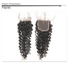Load image into Gallery viewer, Hand Made Deep Wave Human Hair Lace Closure 4*4-يدوية عميقة موجة شعر بشري إغلاق الدانتيل 4 * 4