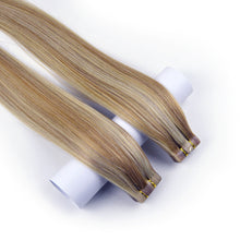 Load image into Gallery viewer, Real Human Hair Blonde High light Two Tone #27/613 Tape in Hair Extensions شعر بشري حقيقي أشقر عالي الخفة بلونين # 27/613 شريط في وصلات الشعر