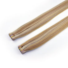 Load image into Gallery viewer, Real Human Hair Blonde High light Two Tone #27/613 Tape in Hair Extensions شعر بشري حقيقي أشقر عالي الخفة بلونين # 27/613 شريط في وصلات الشعر