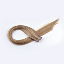 Load image into Gallery viewer, Real Human Hair Blonde High light Two Tone #27/613 Tape in Hair Extensions شعر بشري حقيقي أشقر عالي الخفة بلونين # 27/613 شريط في وصلات الشعر
