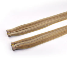 Load image into Gallery viewer, Real Human Hair Blonde High light Two Tone #27/613 Tape in Hair Extensions شعر بشري حقيقي أشقر عالي الخفة بلونين # 27/613 شريط في وصلات الشعر