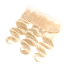 Load image into Gallery viewer, Real human hair 13*4 lace frontal 613# , body wave closure--13x4frintal613bwelsy-شعر بشري حقيقي 13 * 4 أمامي دانتيل 613 # ، إغلاق موجة الجسم