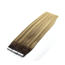 Load image into Gallery viewer, Seamless Tape In Human Hair Extension Dark Brown- Color4T8P22 شريط غير ملحوم في وصلات شعر بشري بني غامق اللون 4T8P22