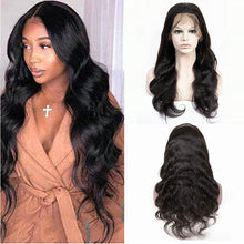 Load image into Gallery viewer, Human Hair Body Wave Wigs with 13x4 Lace Front-شعر مستعار مموج بشعر بشري مع دانتيل أمامي 13x4