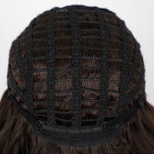 Load image into Gallery viewer, Estelle Long Bodywave Fiber Wig Headgear With Bangs , Long Curly Hair Brown Wig