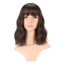 Load image into Gallery viewer, Estelle Fiber Heat Resistant Wig, Nature looking ,Curl, Bodywave, Straight, long, Short, Black, Brown, for Cosplay Daily Party Use Synthetic Hair Replacement Wig For Fashion Women (Black Mix Brown)