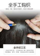 Load image into Gallery viewer, Estelle Wig Manufacturer Wholesale Full Hand Braided Single Mesh Replacement Block Ladies Head Cover White Hair Wig Piece Real Hair